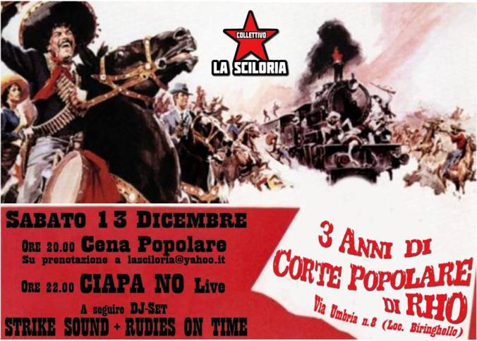 sabato 13 Dicembre corte popolare